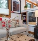 #21TT Living Room Sofa Flowers on Coffee Table