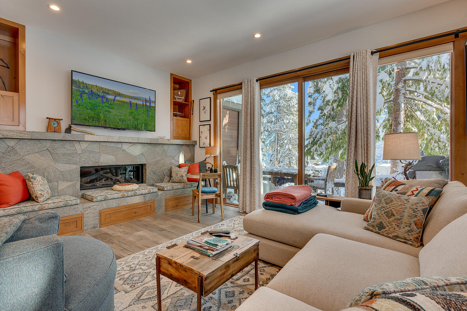 300 W Lake Blvd 21 Tahoe City-large-001-004-Living Room-1500x1000-72dpi #21TT Living Room Fireplace Slider View