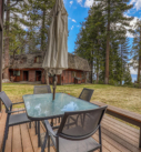 Back Patio Deck with Furniture BLUE SKY