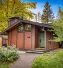 #31 angle of exterior entry and large autumn tree