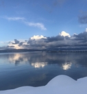 #1 Clouds over lake day Winter
