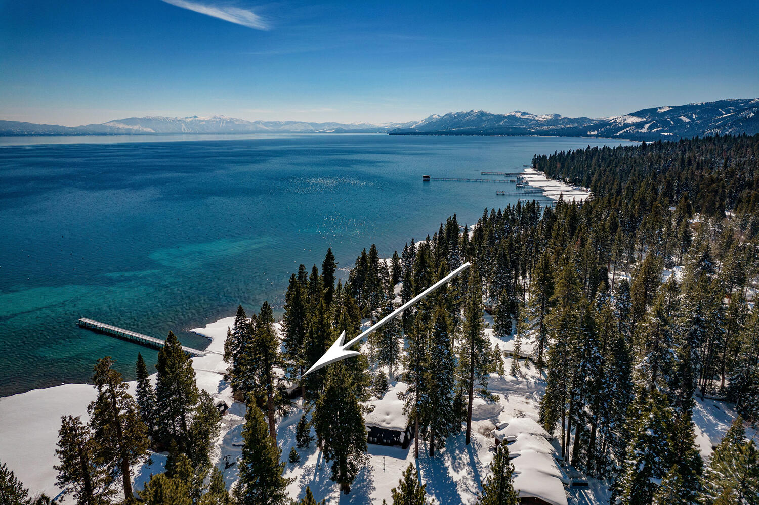 #12-large-VRBO 1-Aerial with Arrow pointing to Property-View toward South Lake-1500x1000-72dpi